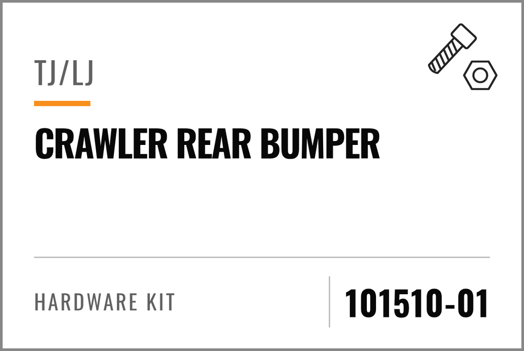 101510-01 Hardware Kit (TJ/LJ Crawler Rear Bumper) — kit identification; see Kit Includes.