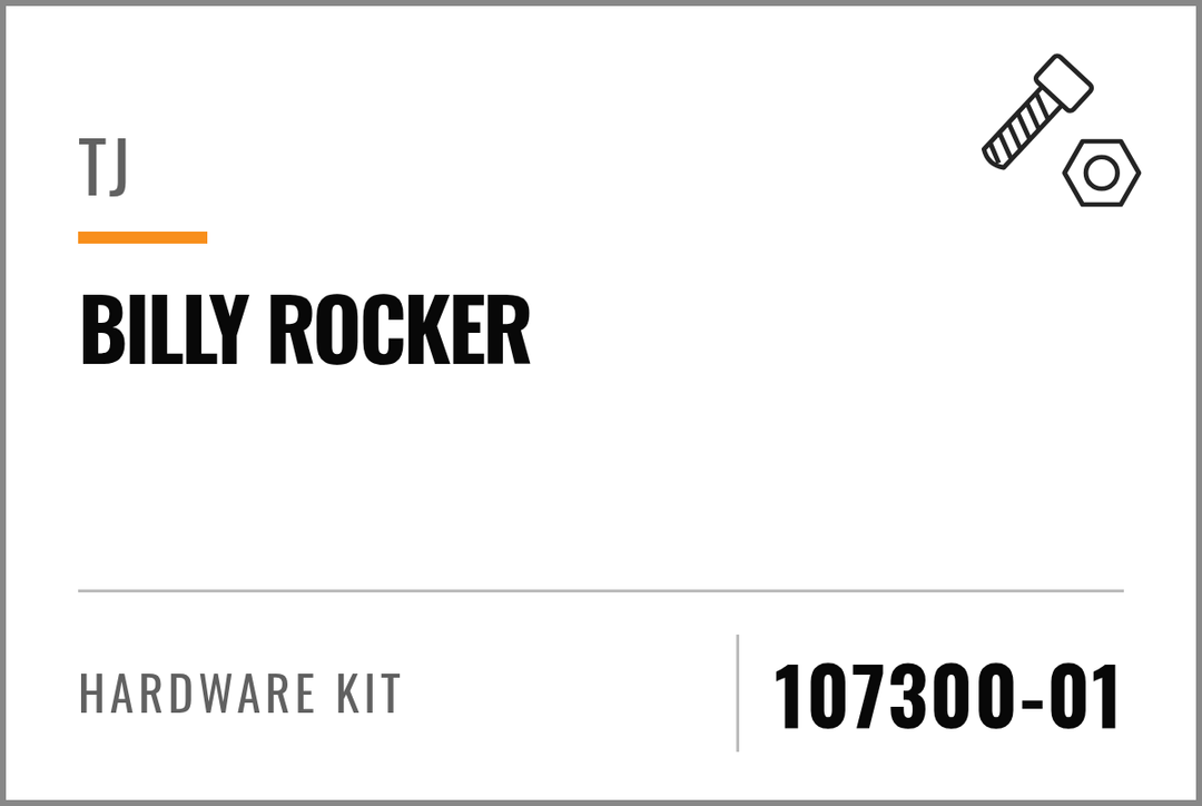 107300-01 Hardware Kit (TJ Billy Rocker) — kit identification; see Kit Includes.
