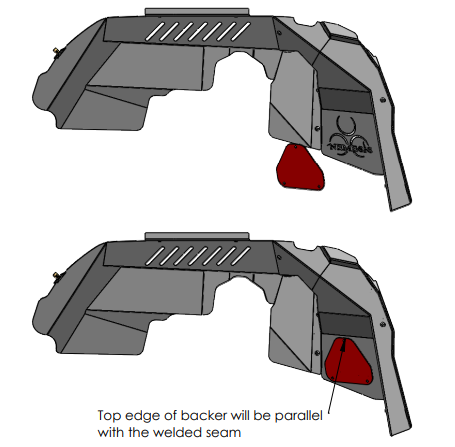 JL/JLU/JT Front Inner Fender Liner Backer Plate