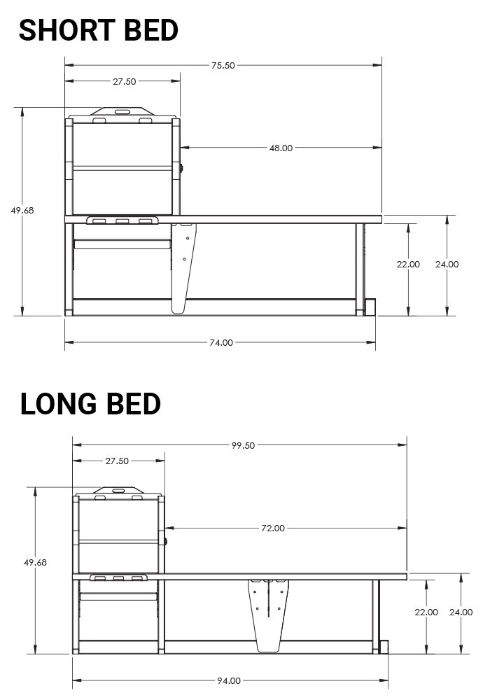 Drop In Chase Rack - NNemesis Drop-In Chase Rack for 3/4 ton and 1 ton regular and long bed trucks