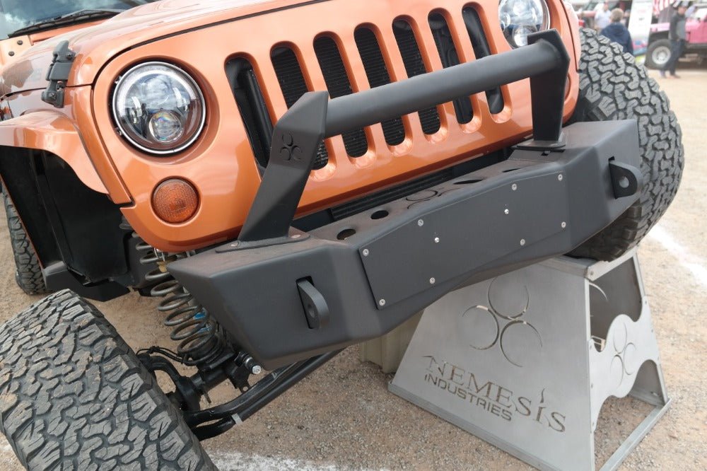 JK/JKU Notorious Stubby Front Bumper - Nemesis Industries