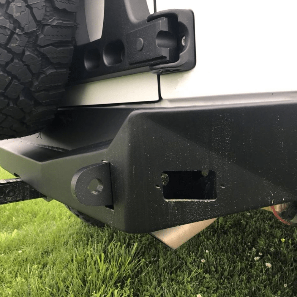 JK/JKU Voyager Mid Width Rear Bumper with Shackles and Rigid SR/M Light Cutouts - Nemesis Industries