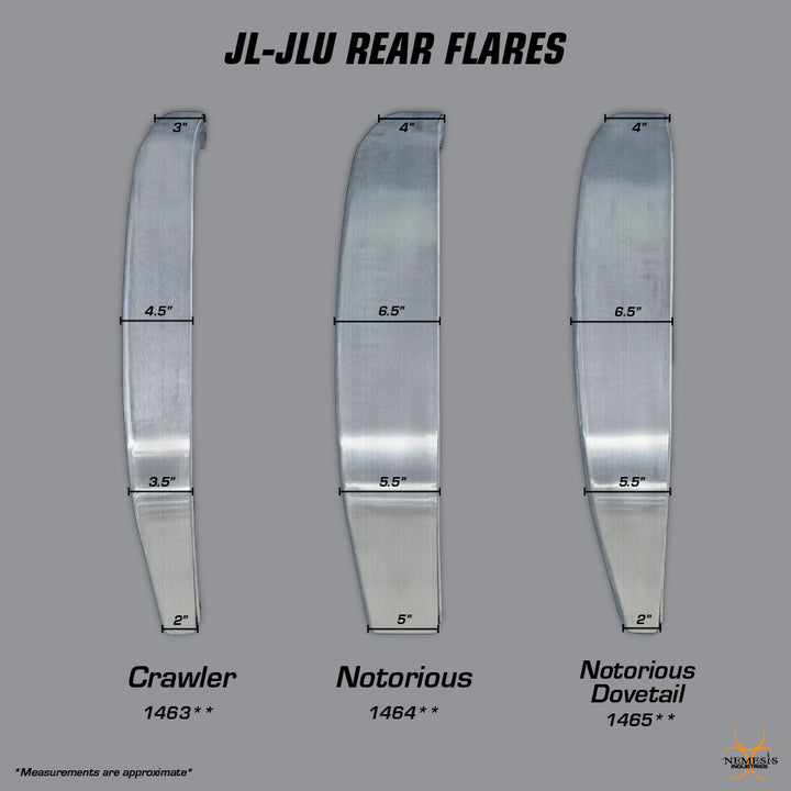 JL/JLU Crawler Rear Flare