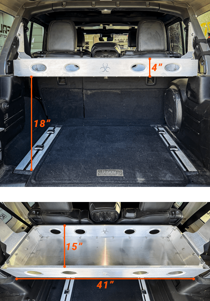 JLU Rear Interior Cargo Rack - Nemesis Industries