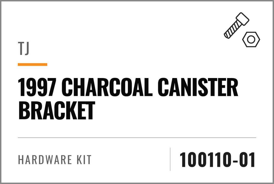 TJ 1997 Charcoal Canister Bracket hardware kit 100110-01 — see Kit Includes for exact contents.